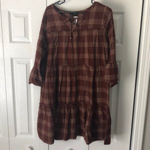 Fall Buffalo Check Dress